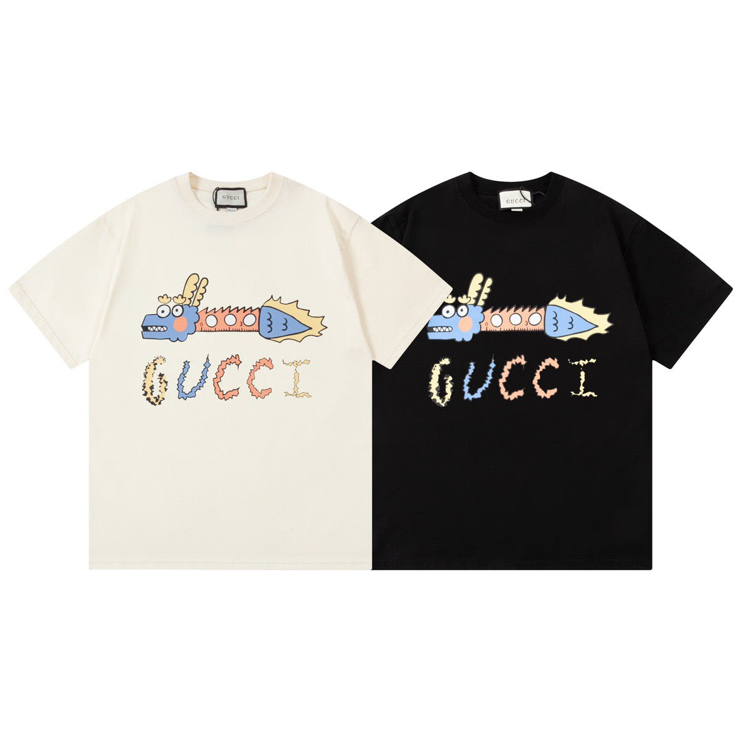 letter 2 color fashion T-shirt 091804