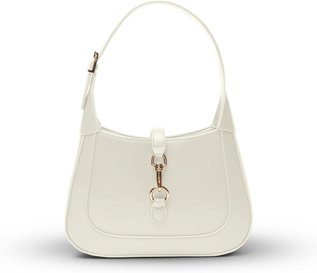 Shoulder Bag for Women - Small Shoulder Purses - Top Handle Structured Handbags - Adjustable Strap Vegan Leather