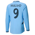 #9 Haaland Manchester City Home Jersey 2024/2025 Long Sleeve