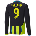 #9 Haaland Manchester City Away Jersey 2024/2025 Long Sleeve
