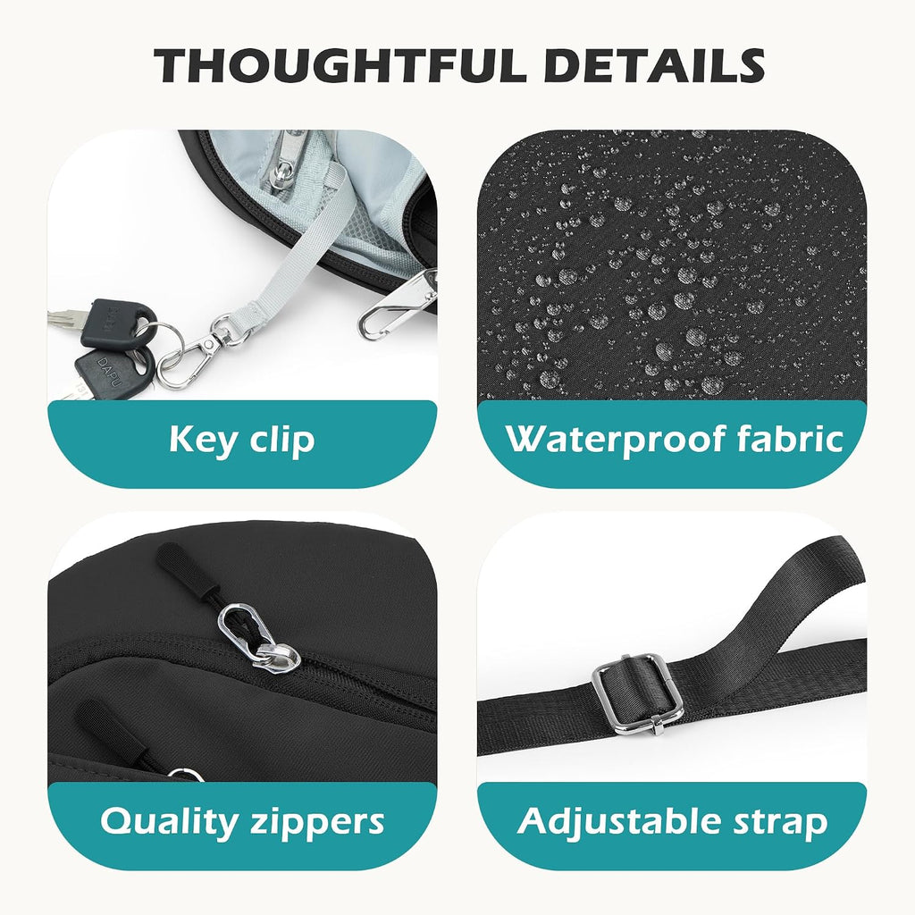 TOPEAST Anti Theft Crossbody Bags for Women Men, Small Sling Crossbody Bag Travel Purse Shoulder Wallet with RFID Blocking