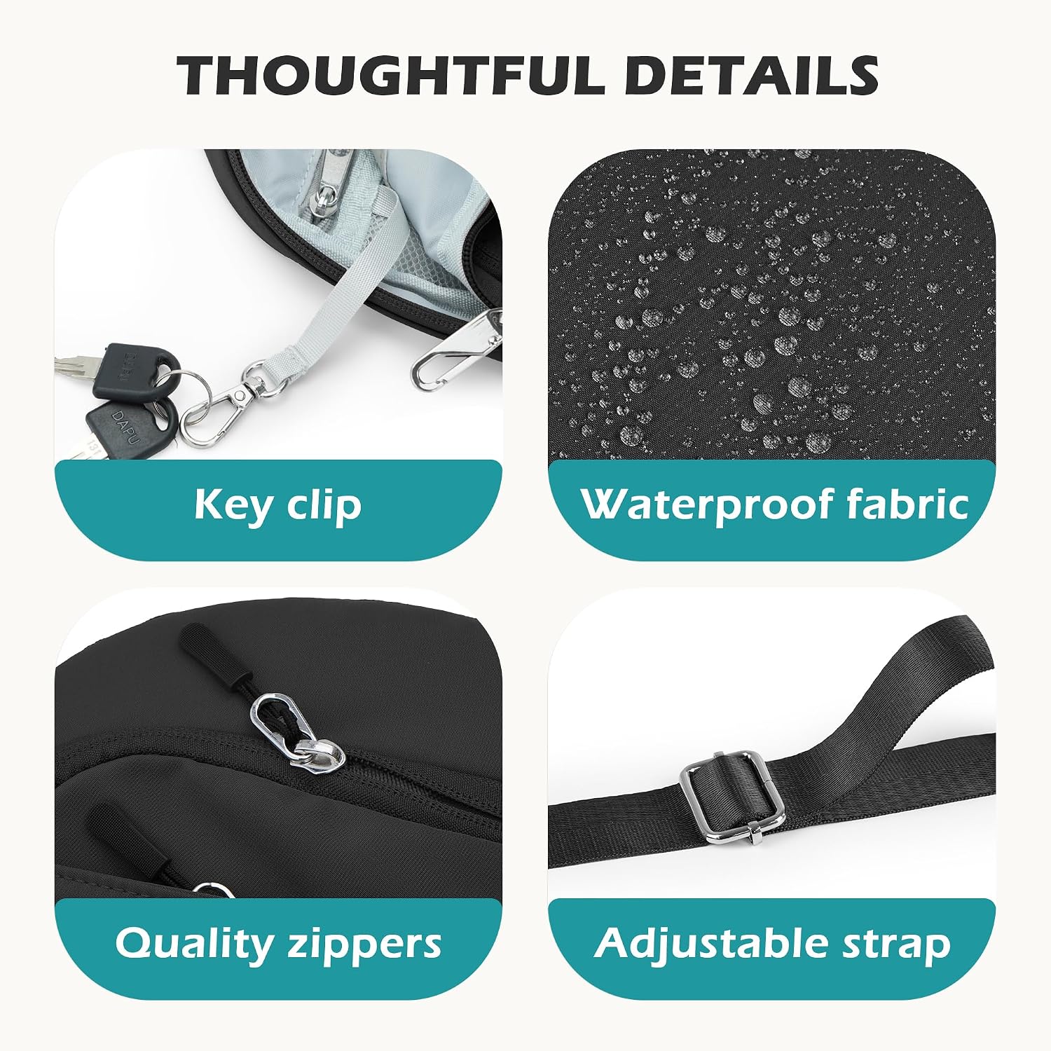 TOPEAST Anti Theft Crossbody Bags for Women Men, Small Sling Crossbody Bag Travel Purse Shoulder Wallet with RFID Blocking