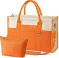 TOPEAST Canvas Tote Bag for Women, Women's Crossbody Handbag for Work Travel, Large Tote Bag with Compartments
