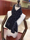 Checkerboard 100% cashmere scarf