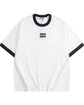 Color-blocking pure cotton