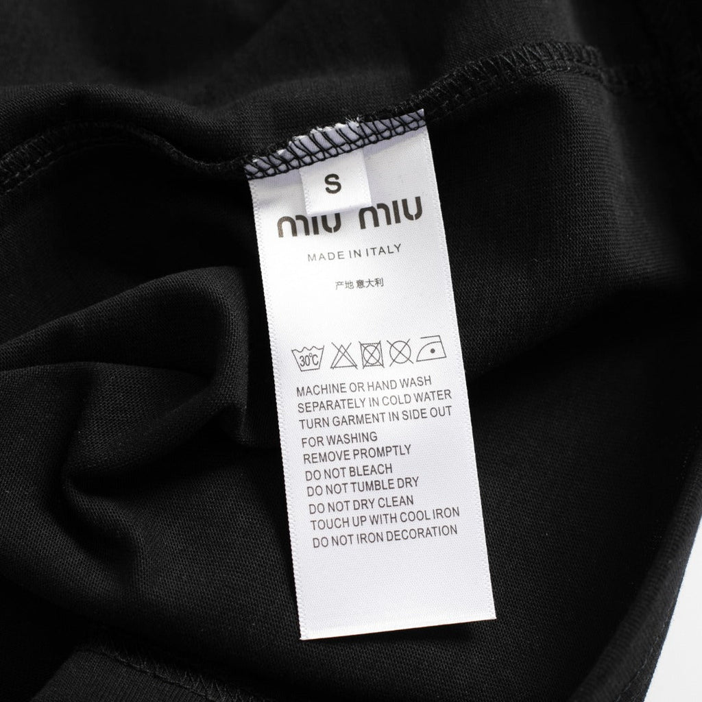 Diamond cotton black T-shirt